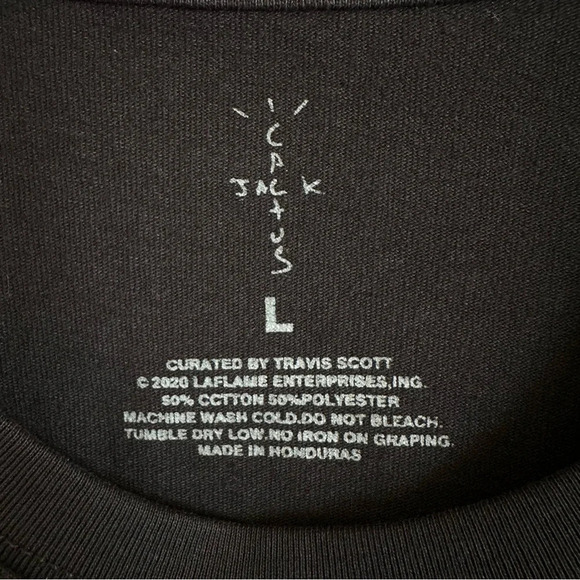 Cactus Jack CPFM 4 CJ Large Travis Scott McDonald’s Burger Mouth T Shirt Black L - Picture 4 of 4